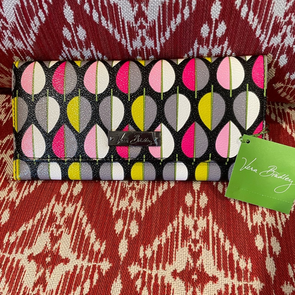 Vera Bradley Moon Drops Trifold Wallet